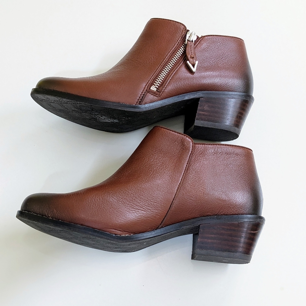 Vionic Jolene Ankle Boot Mocha Brown Leather. Size 5 - Picture 4 of 16